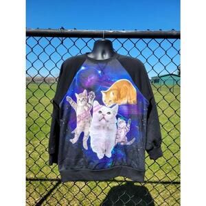 No Boundaries Lazer Cats Sweater XL